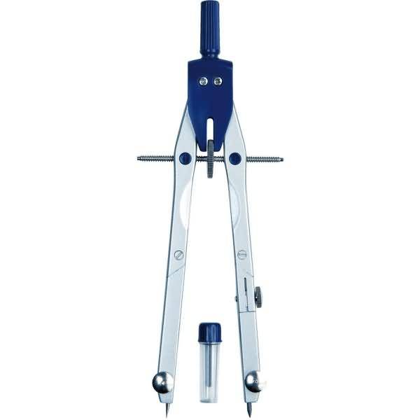 Geometriezirkel 2 asymetrische Kniegelenke Kreis 380mm 170mm silber