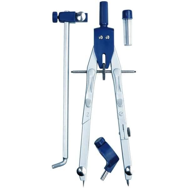 Schnellverstellzirkel 2 Kniegelenke Kreis 380mm 170mm silber