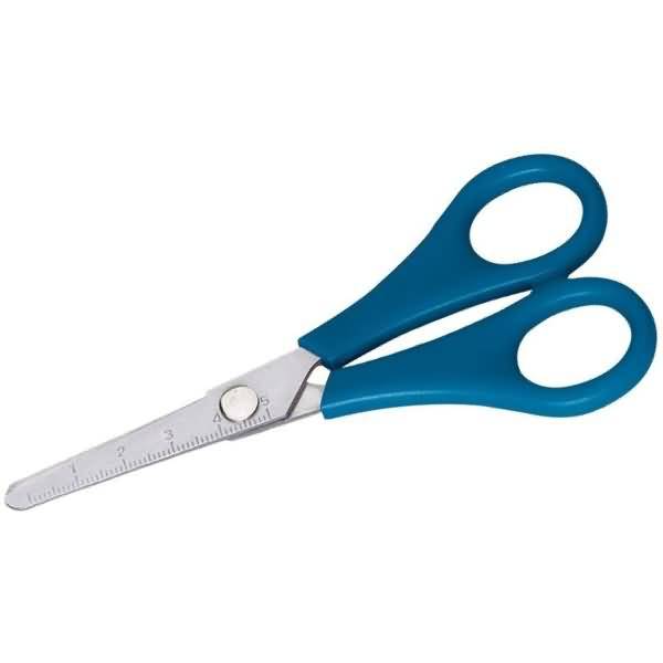 Bastel-Schere Edelstahl Griff ABS-Kunststoff rund 135mm dunkelgrün