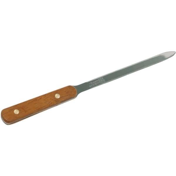 Brieföffner Klinge Edelstahl rostfrei Griff Holz 226mm silber/braun