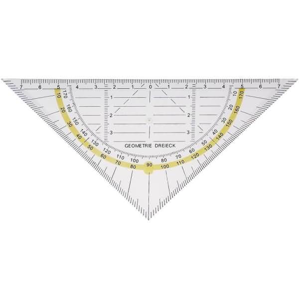 Geometrie-Dreieck flexibel Kunststoff 16cm transparent