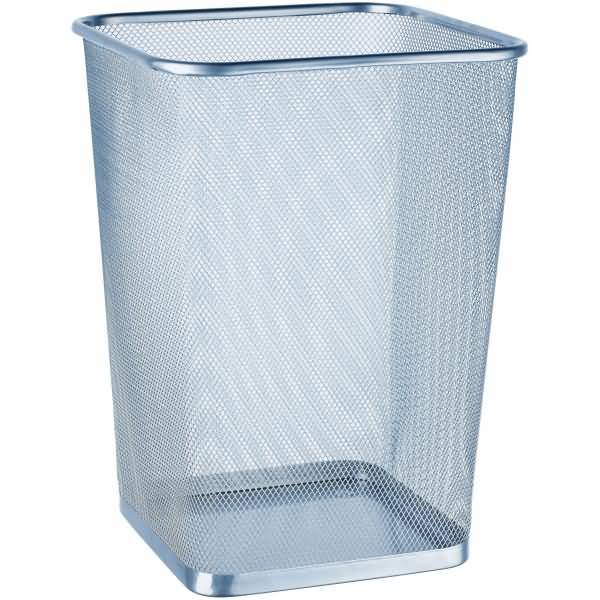 Papier-Abfallsammler lackiertes Metall gelocht silber