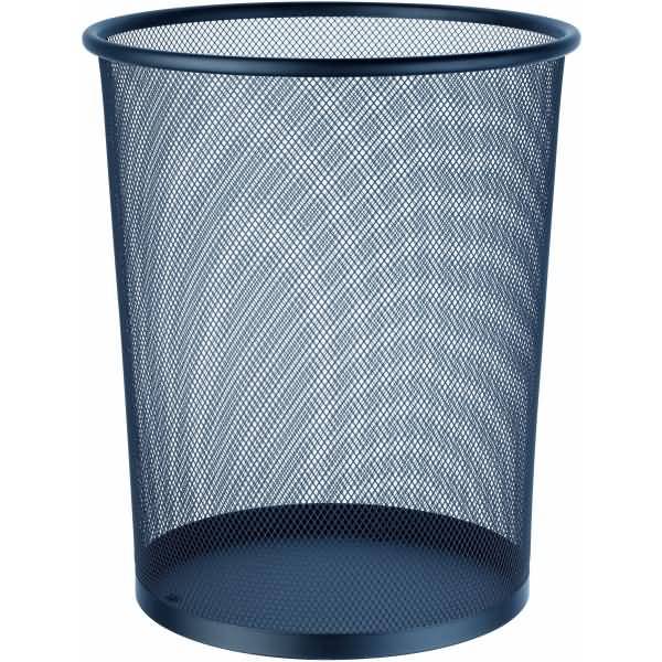 Papier-Abfallsammler lackiertes Metall gelocht schwarz