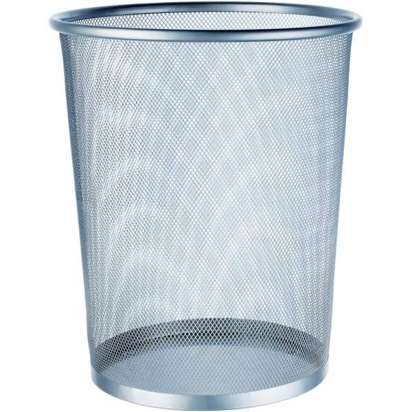 Papier-Abfallsammler lackiertes Metall gelocht silber