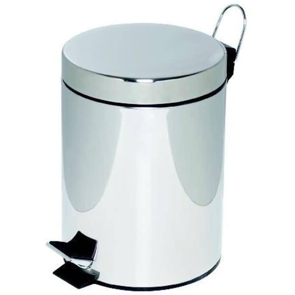 Tretabfalleimer Stahl kunststoffbeschichtet 5l chrom