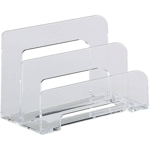 Briefständer Acryl 2 Fächer 150x75x95mm glasklar