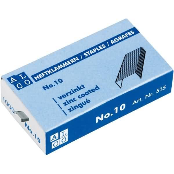 Heftklammern Stahl verzinkt Nr. 10 VE=1000 Stück