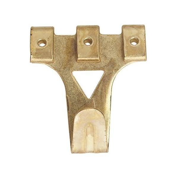 Bilderhaken Stahl vermessingt Größe 4 VE=10 Stück