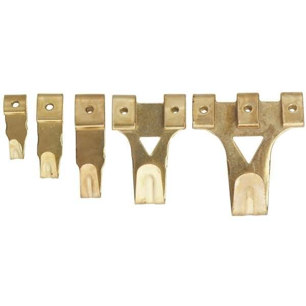 Bilderhaken Stahl vermessingt Größe sortiert VE=10 Stück