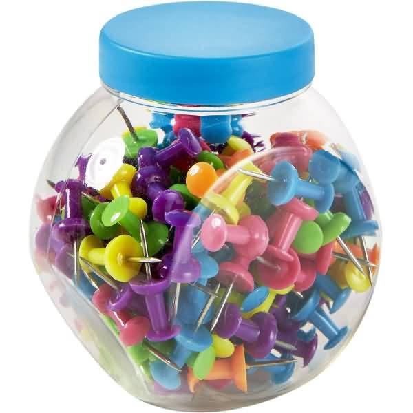 Pinnwandnadel neon 7,5mm sortiert VE=150 Stück