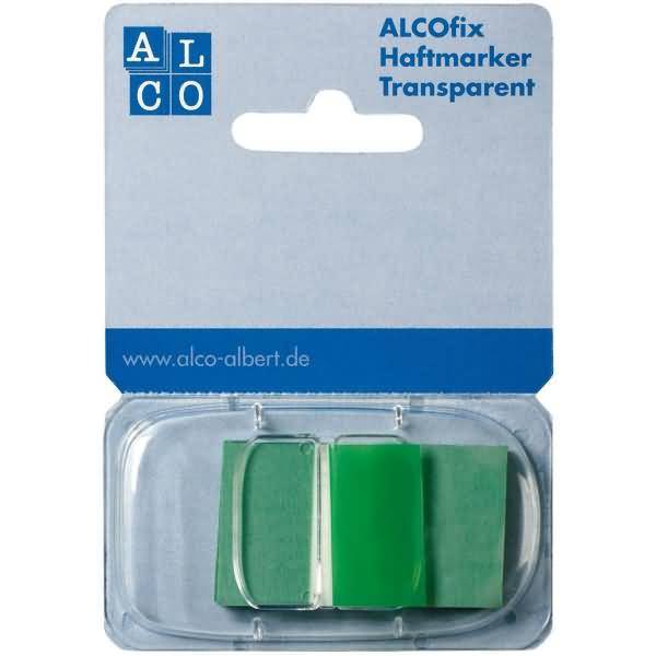 Haftmarker Alcofix 43x25mm grün Kunststoffspender VE=50 Stück