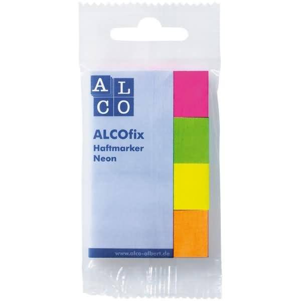 Haftmarker Alcofix neon 50x20mm VE=4 Farben je 50 Stück