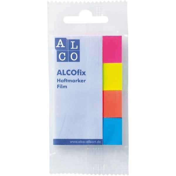 Haftmarker Alcofix 50x20mm VE=4 Farben je 40 Stück