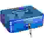 Geldkassette Stahlblech mit Schloss 195x145x80mm blau