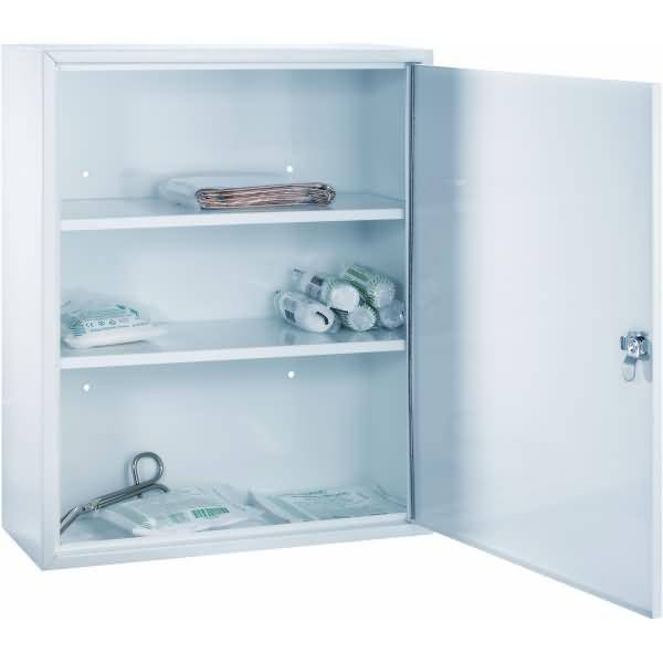 Erste-Hilfe-Verbandschrank Stahl lackiert 360x150x450mm weiß