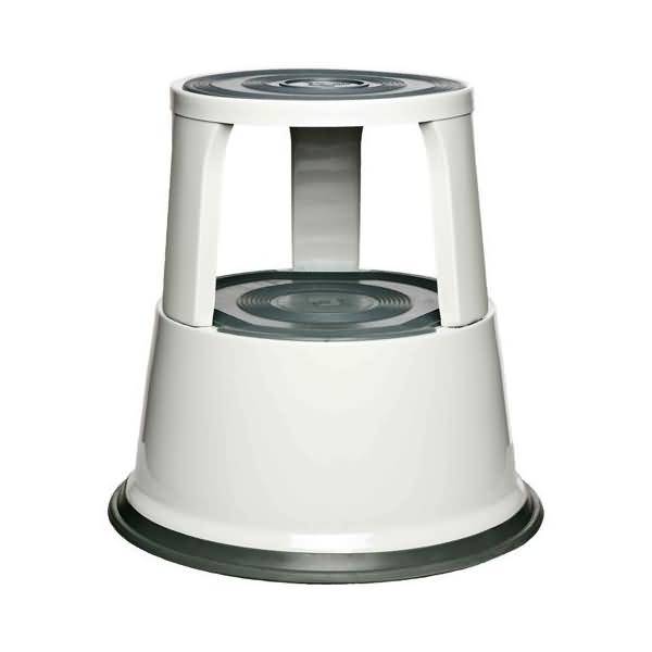 Rollhocker Metall bis 150kg weiß