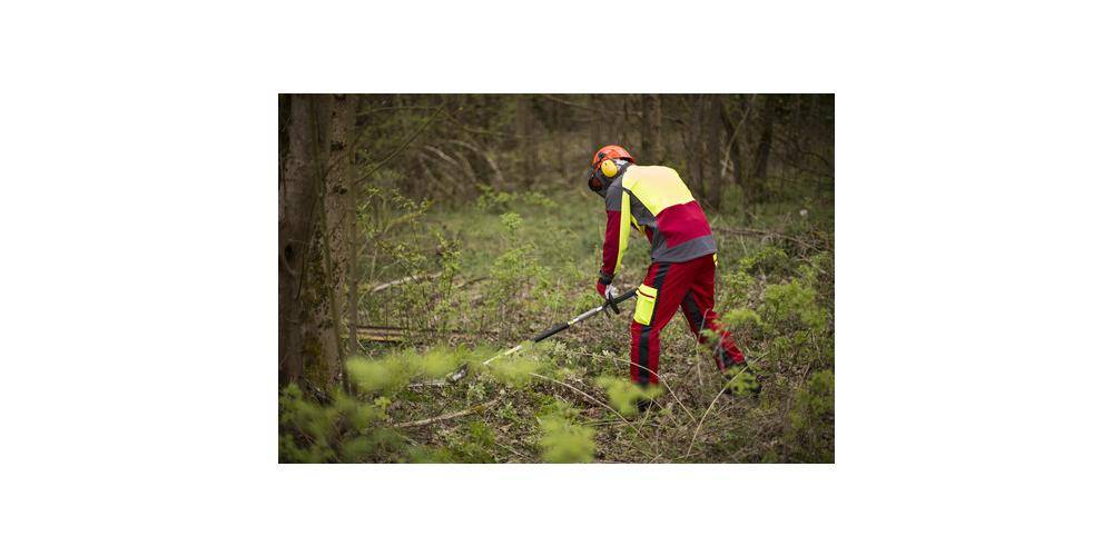 Bundhose Forest jack Red Gr. 50/52,rot/anth./gelb