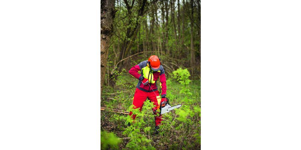 Bundhose Forest jack Red Gr. 58/60,rot/anth./gelb