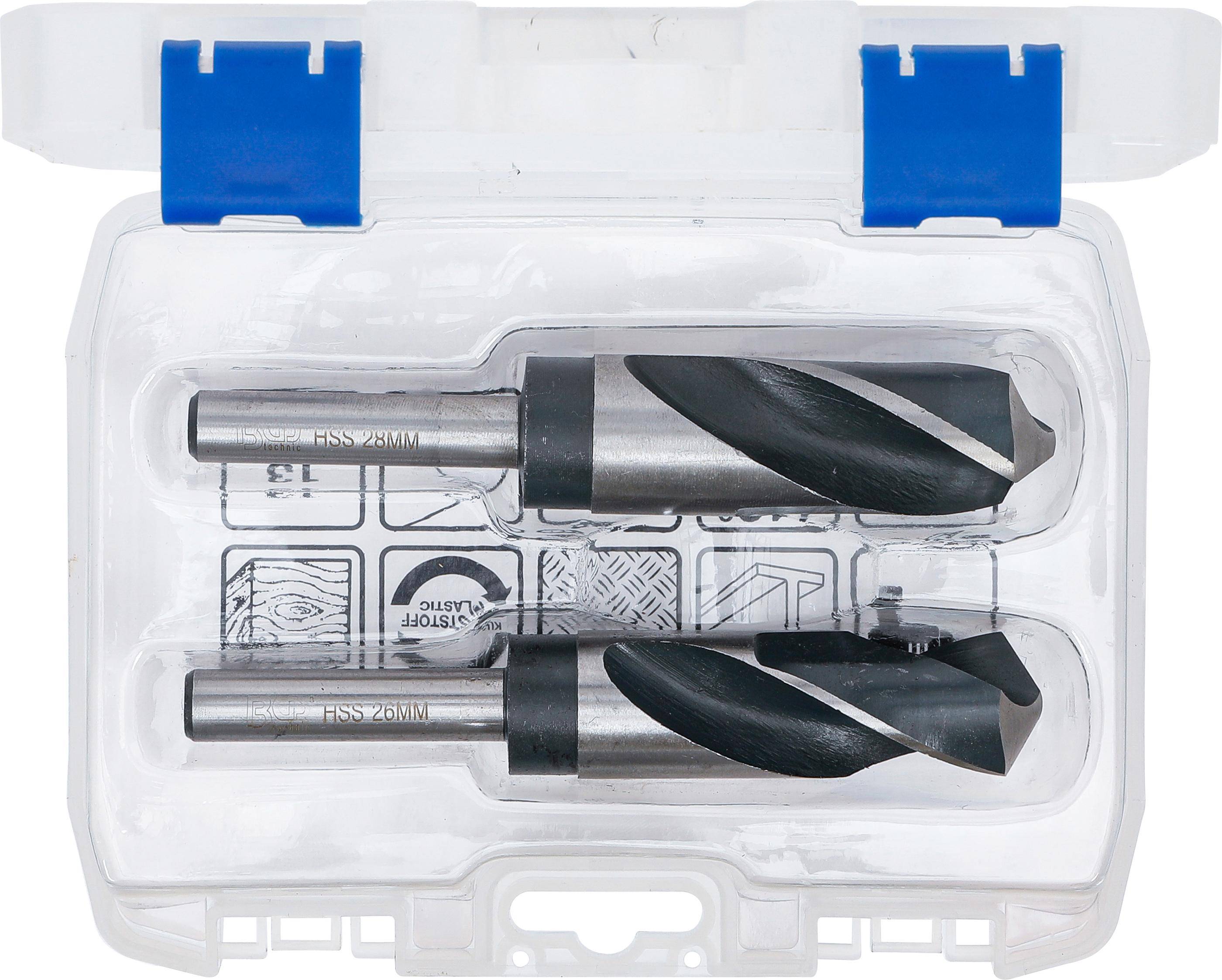 BGS technic HSS-Bohrer-Satz | 26 - 28 mm | 2-tlg.