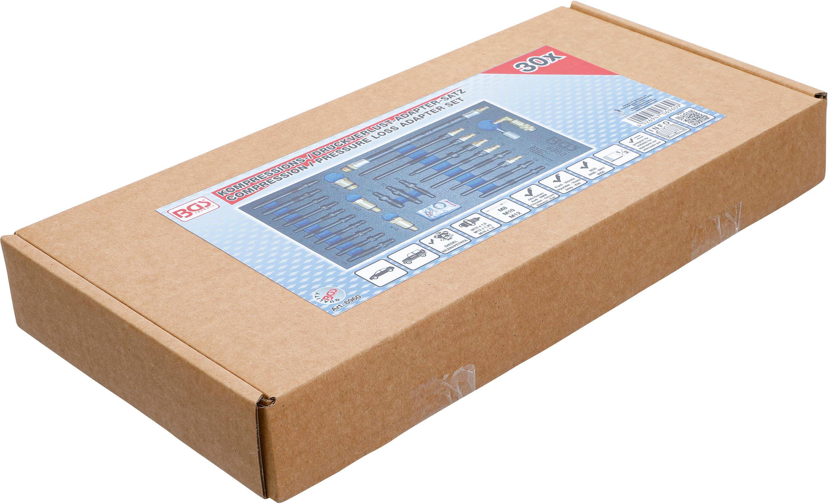 BGS technic Werkstattwageneinlage 1/3: Adapter-Satz für Kompressions-