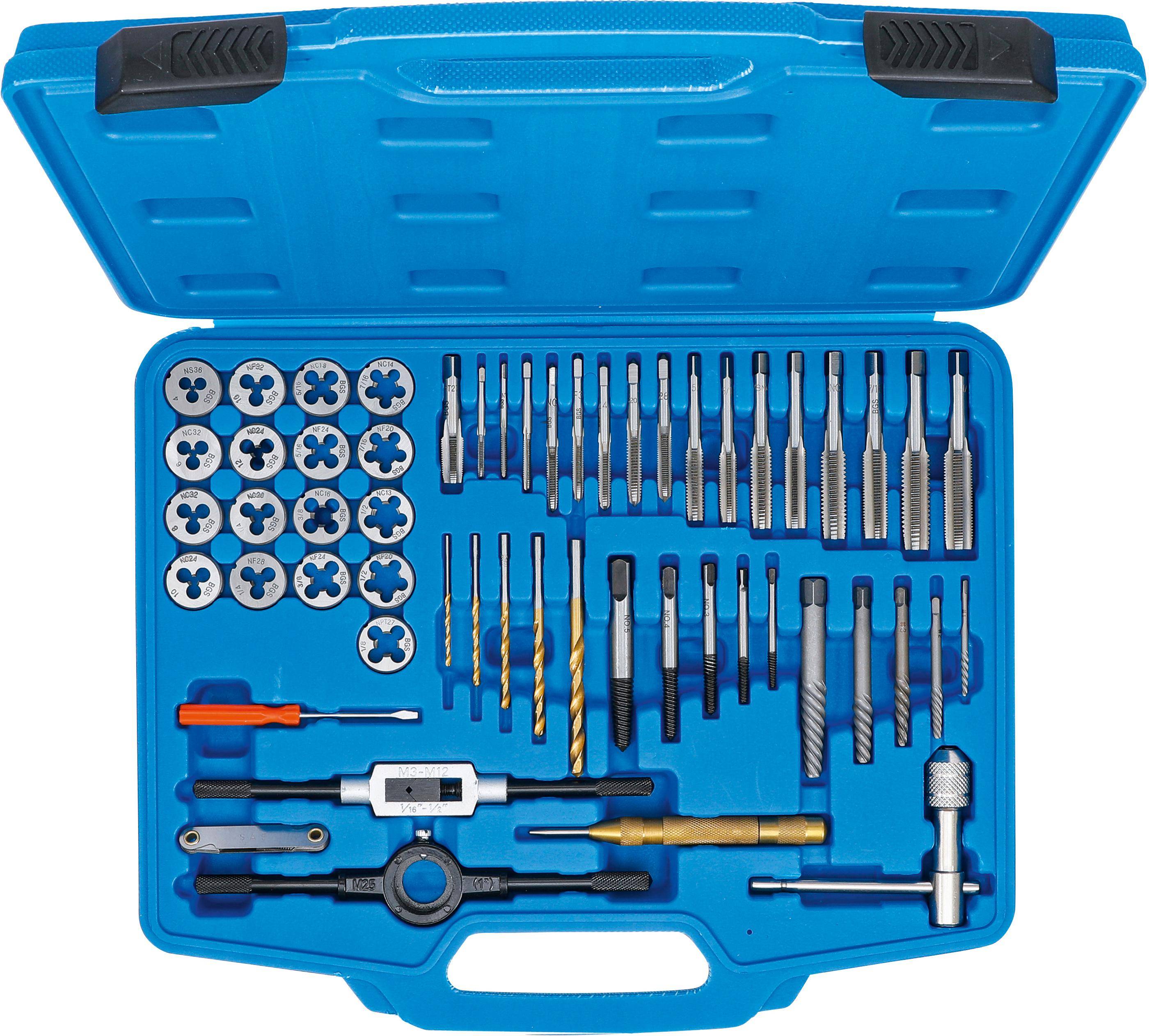 BGS Gewindeschneid-Satz | Zoll | 1/4" - 1/2" | 56-tlg.