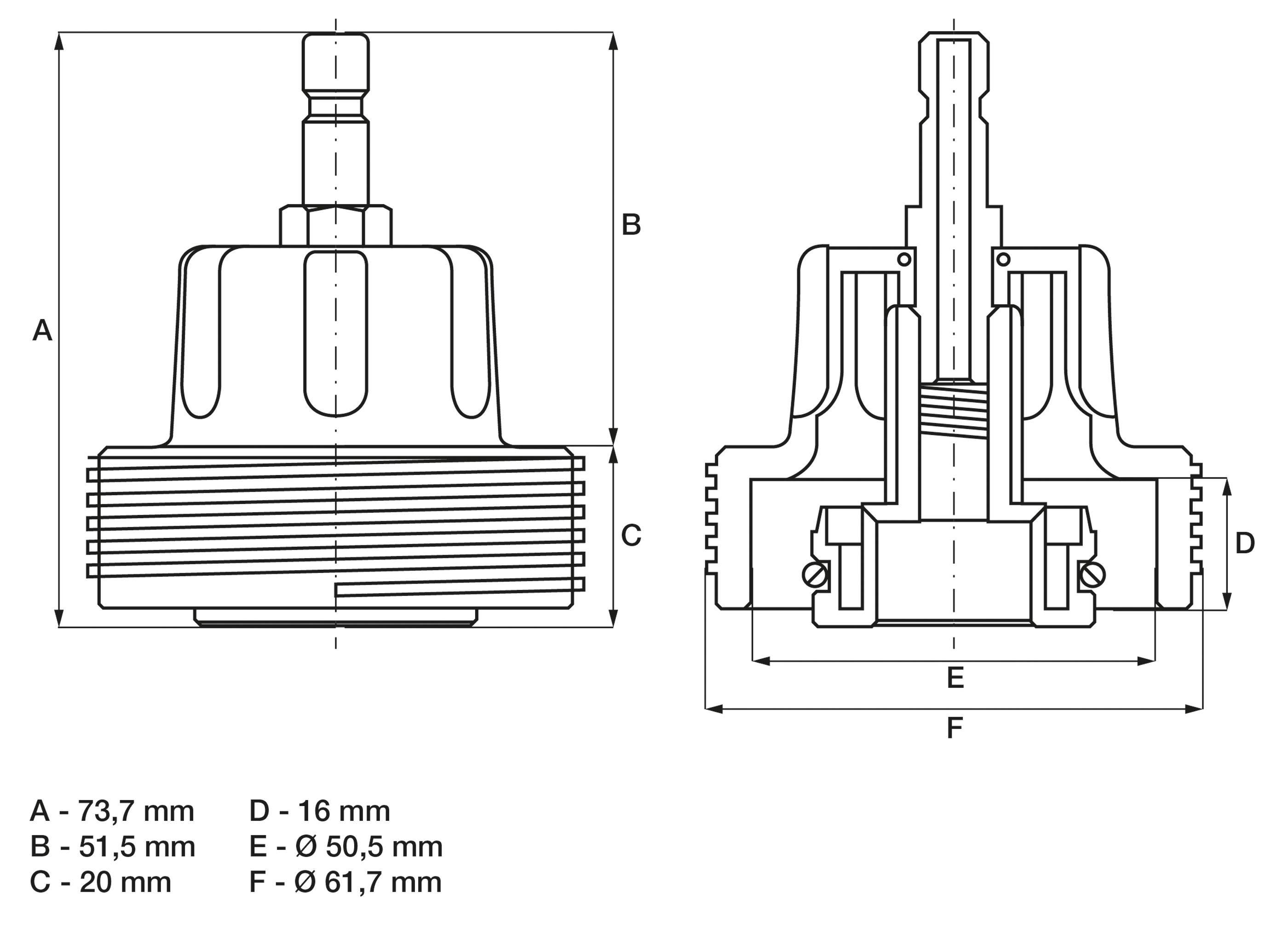 BGS technic Adapter Nr. 23 fr Art. 8027, 8098 | fr VAG