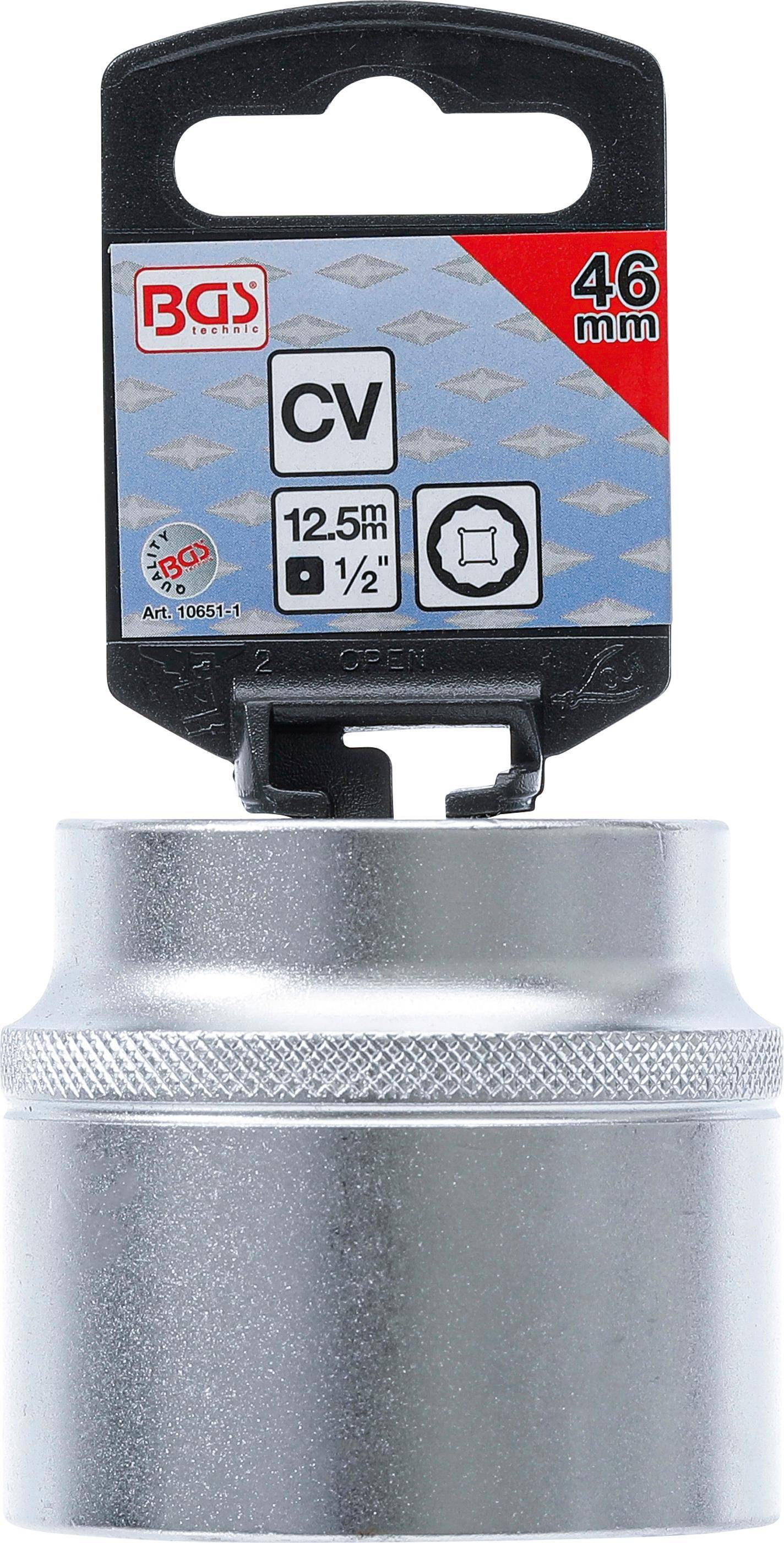 BGS Steckschlssel-Einsatz Zwlfkant | Antrieb Innenvierkant 12,5 mm