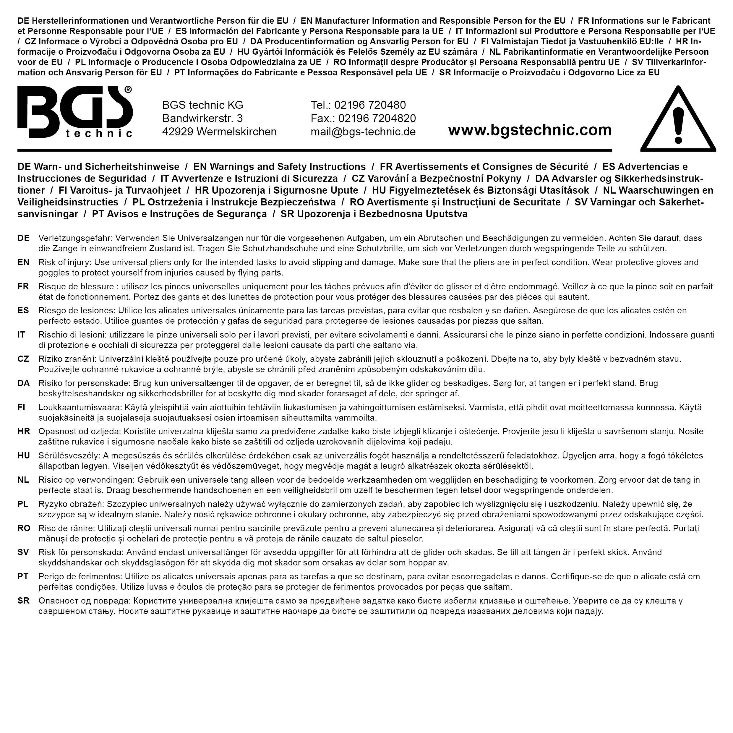 BGS technic Kantenzange | DIN 9243A | 200 mm