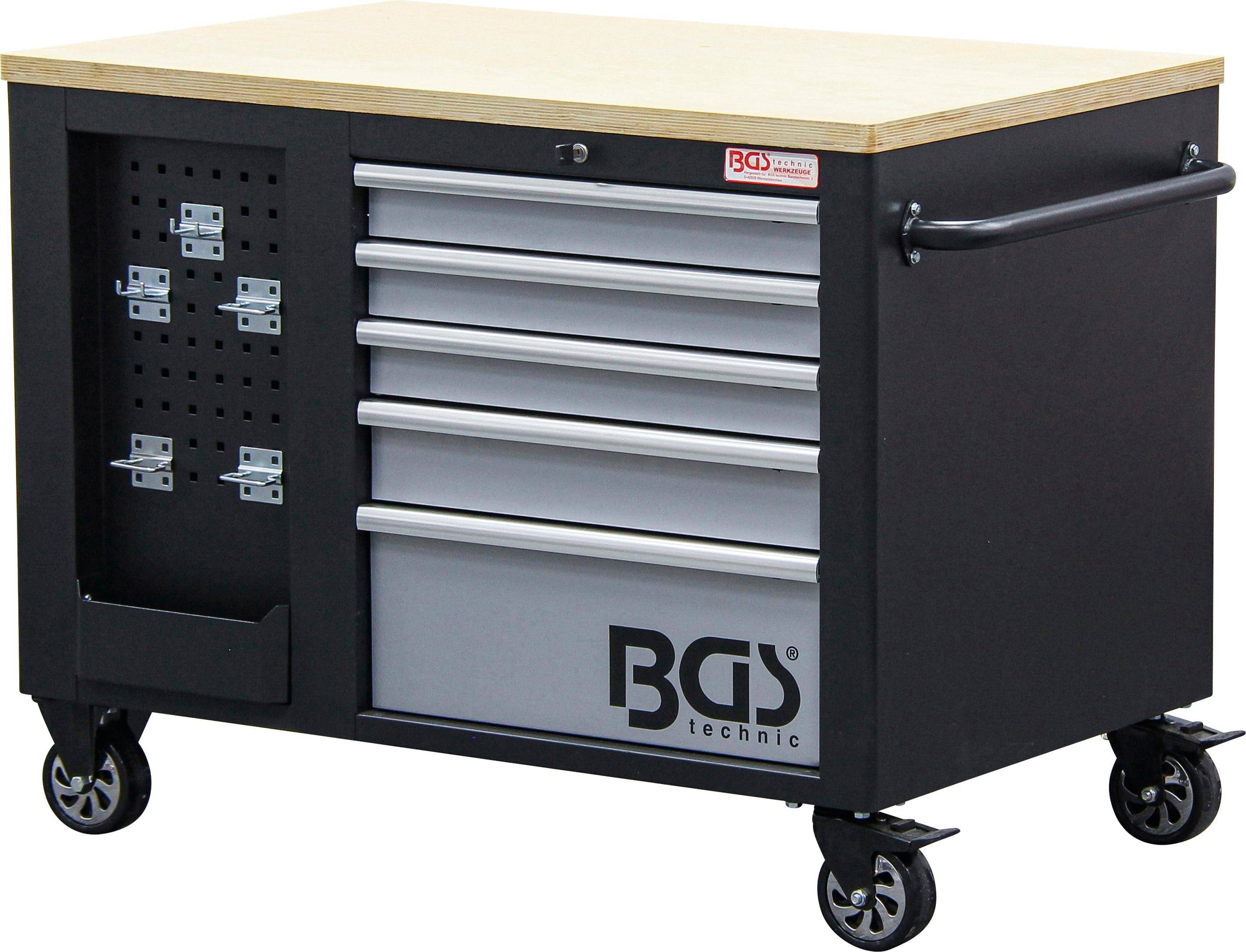 BGS technic Werkstattwagen | 2 x 5 Schubladen | 1 Schrank | leer