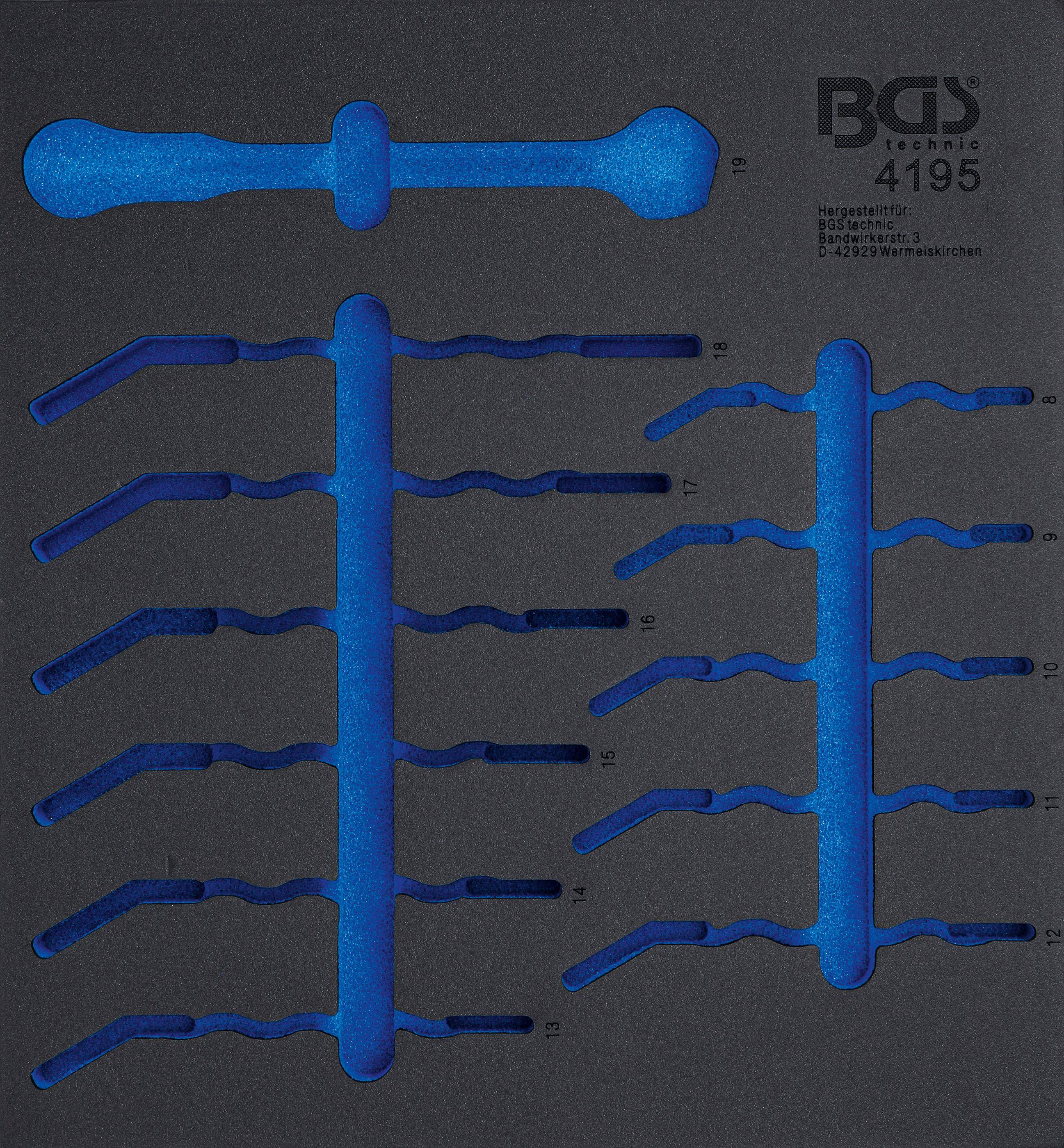 BGS technic Werkstattwageneinlage 2/3 | leer | für Art. 4195