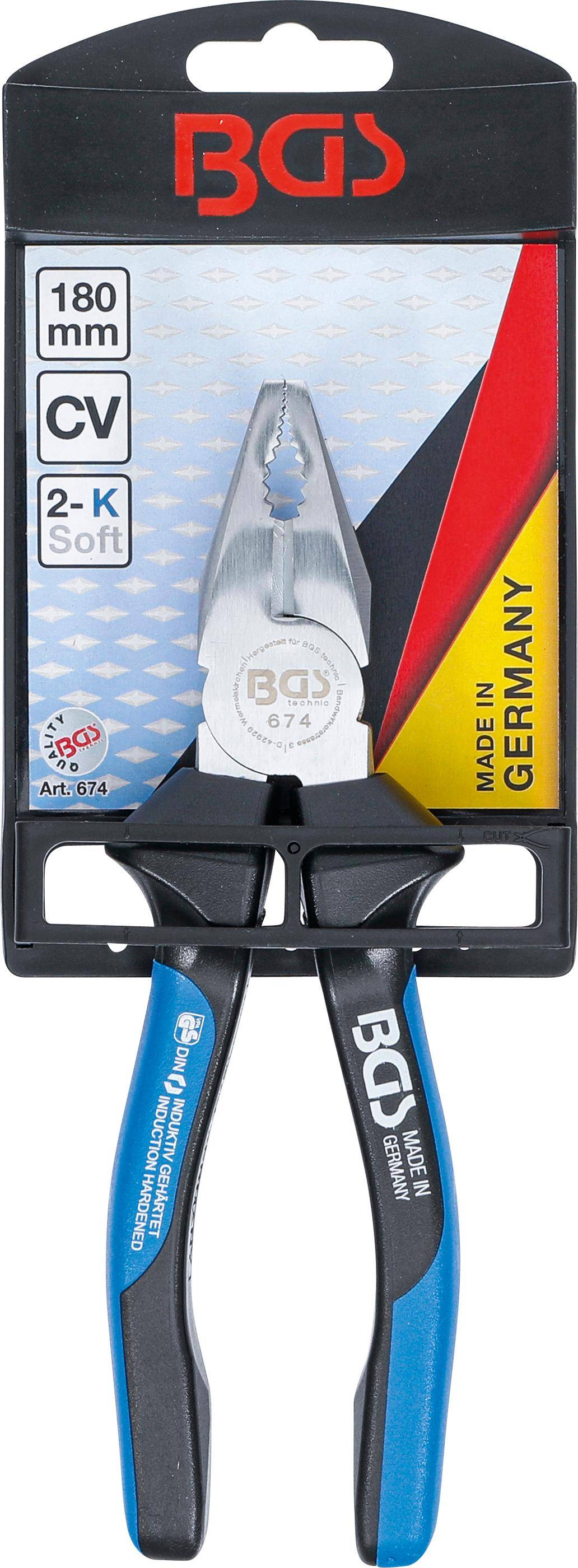 BGS Kombizange | mit Facette und Schneider | 180 mm