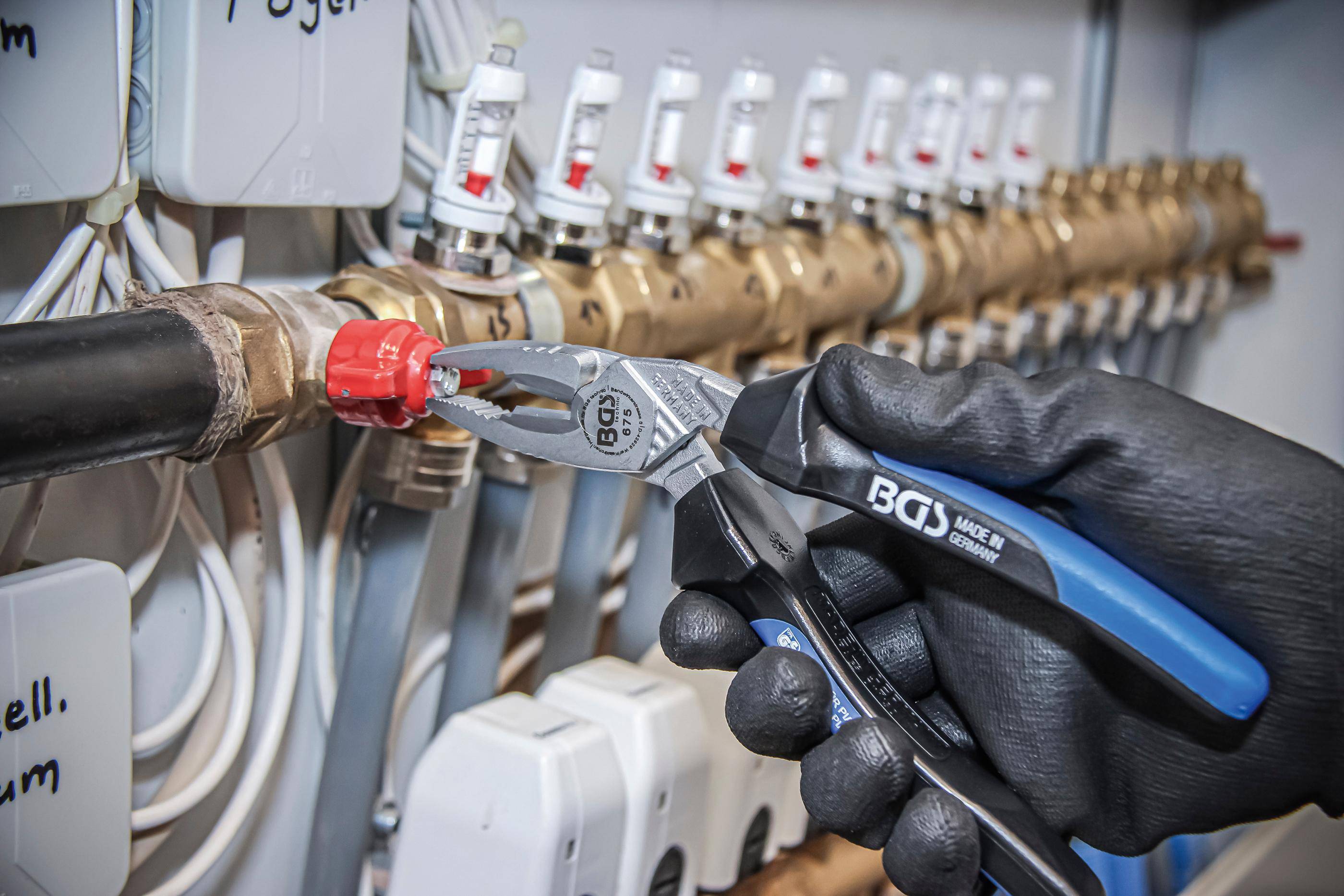 BGS Kraft-Kombizange | mit Schneide | EvoPlus | 190 mm