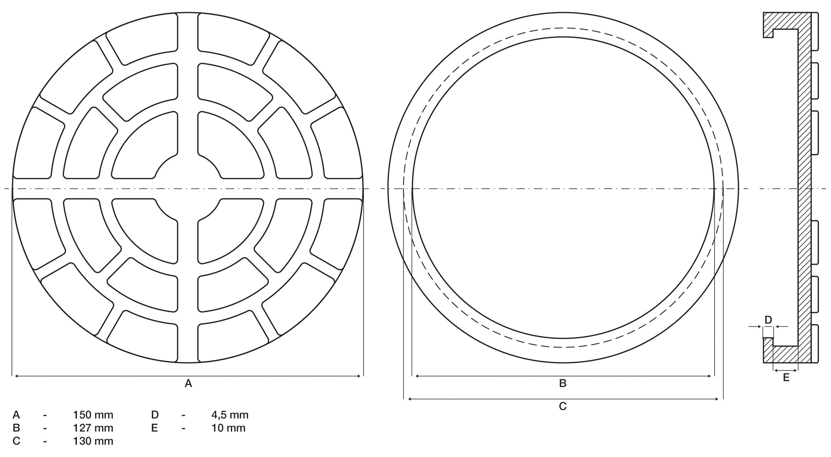 BGS technic Gummiteller | für Hebebühnen | Ø 150 mm