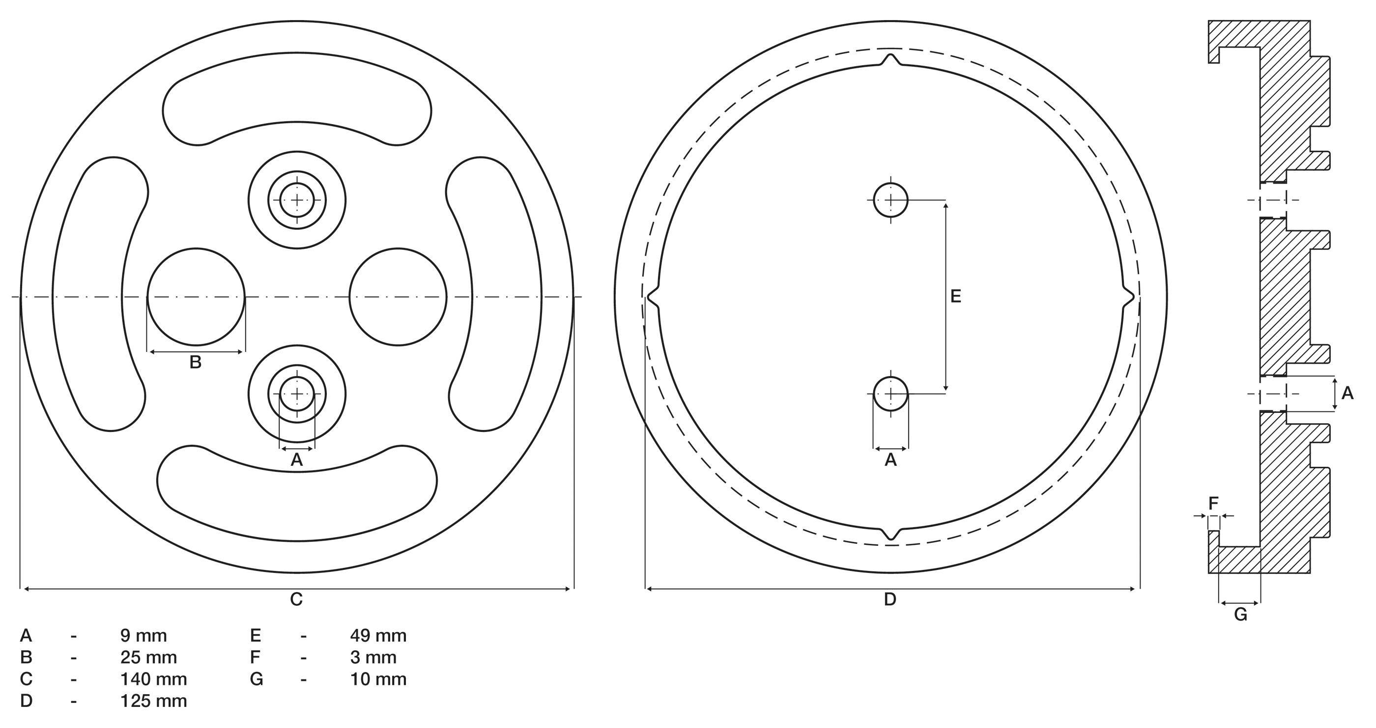 BGS technic Gummiteller | für Hebebühnen | Ø 140 mm