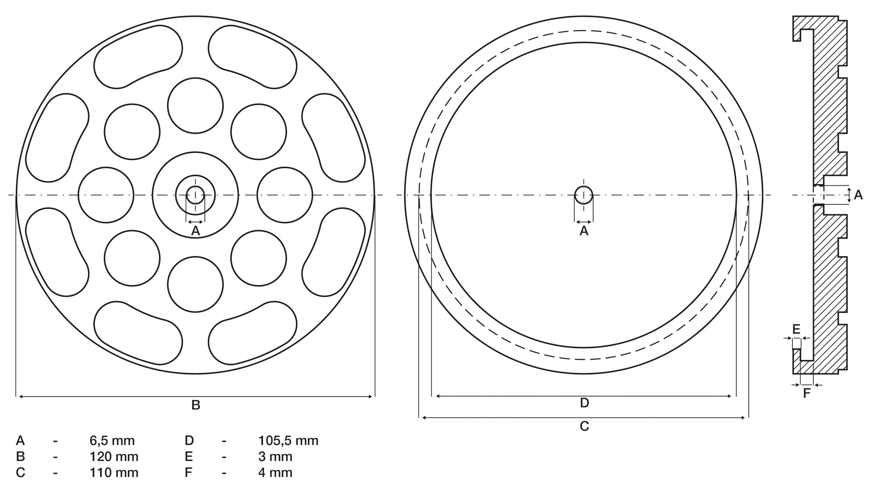 BGS technic Gummiteller | für Hebebühnen | Ø 120 mm