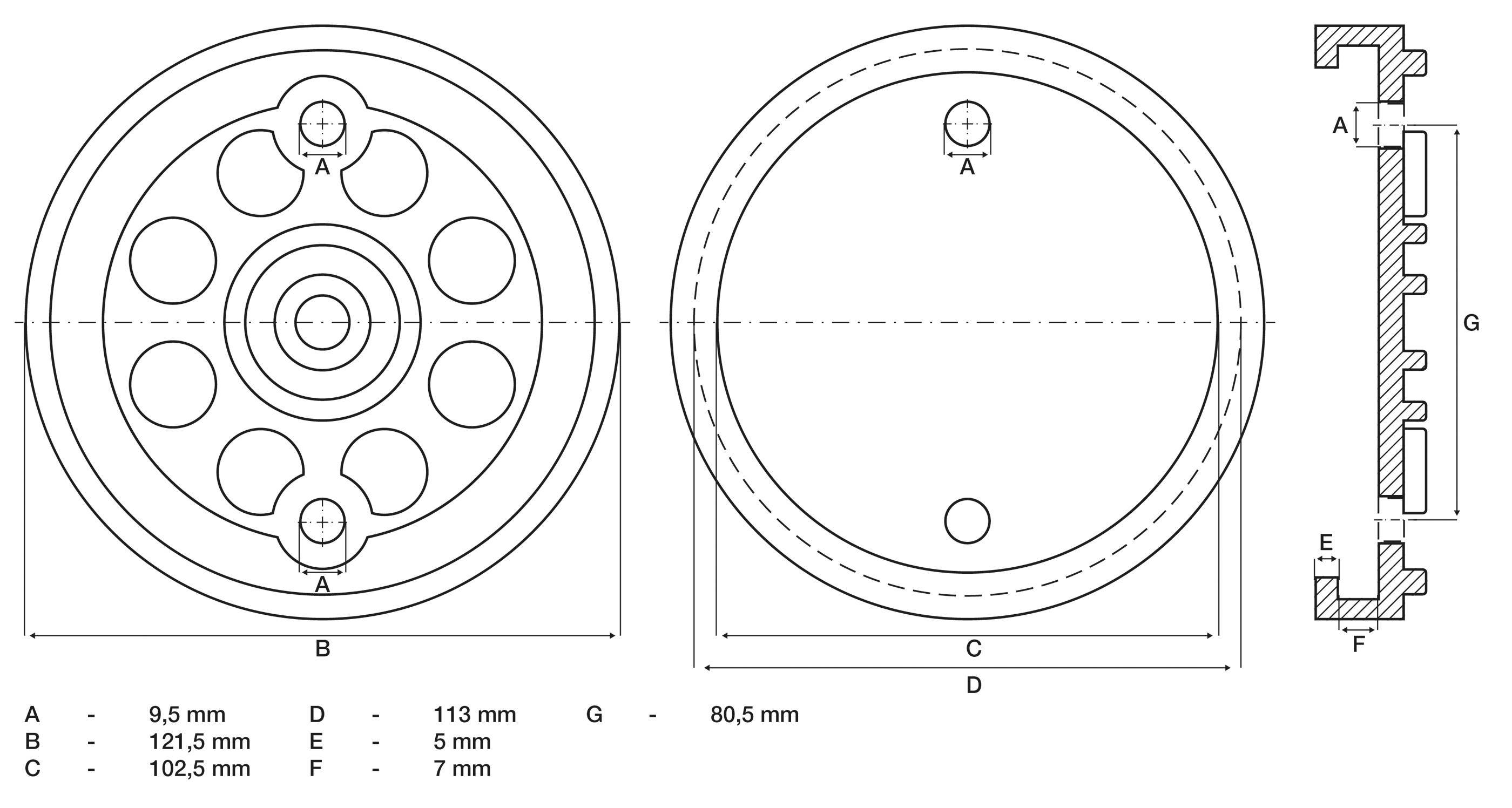 BGS technic Gummiteller | für Hebebühnen | Ø 120 mm