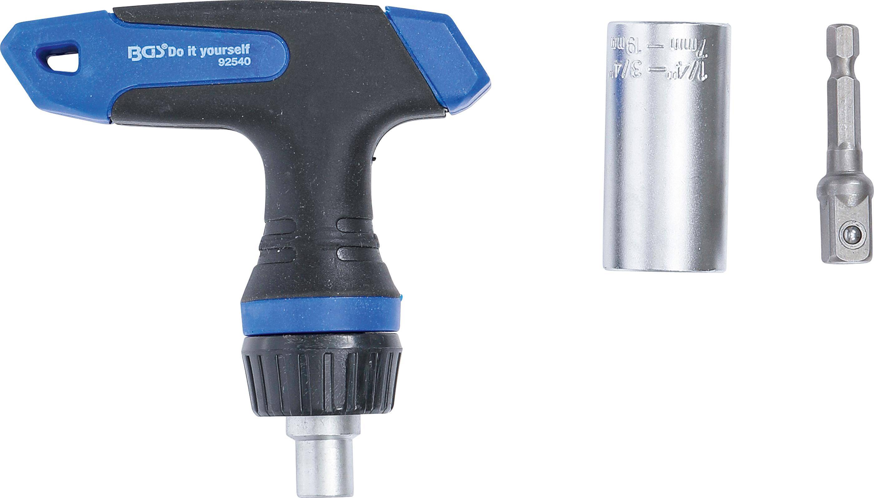 BGS technic Multi-Einsatz mit Adapter-Satz | mit Ratschen-T-Griff,