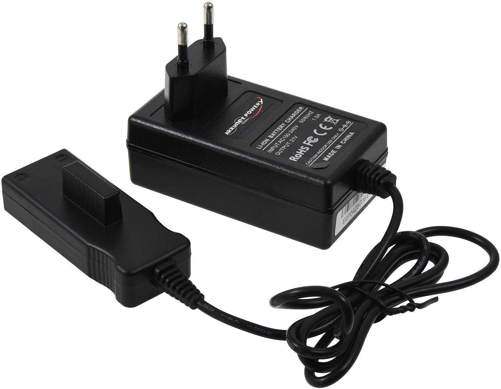 Powery Ladegerät für Gardena Akkutyp 008A231, 21V
