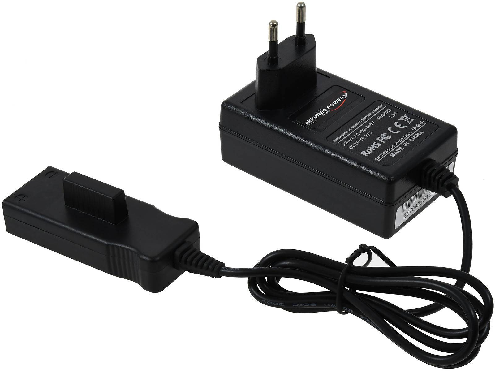 Powery Ladegerät für Gardena Rasentrimmer SmallCut 300 / Akkutyp 8834-20, 27V