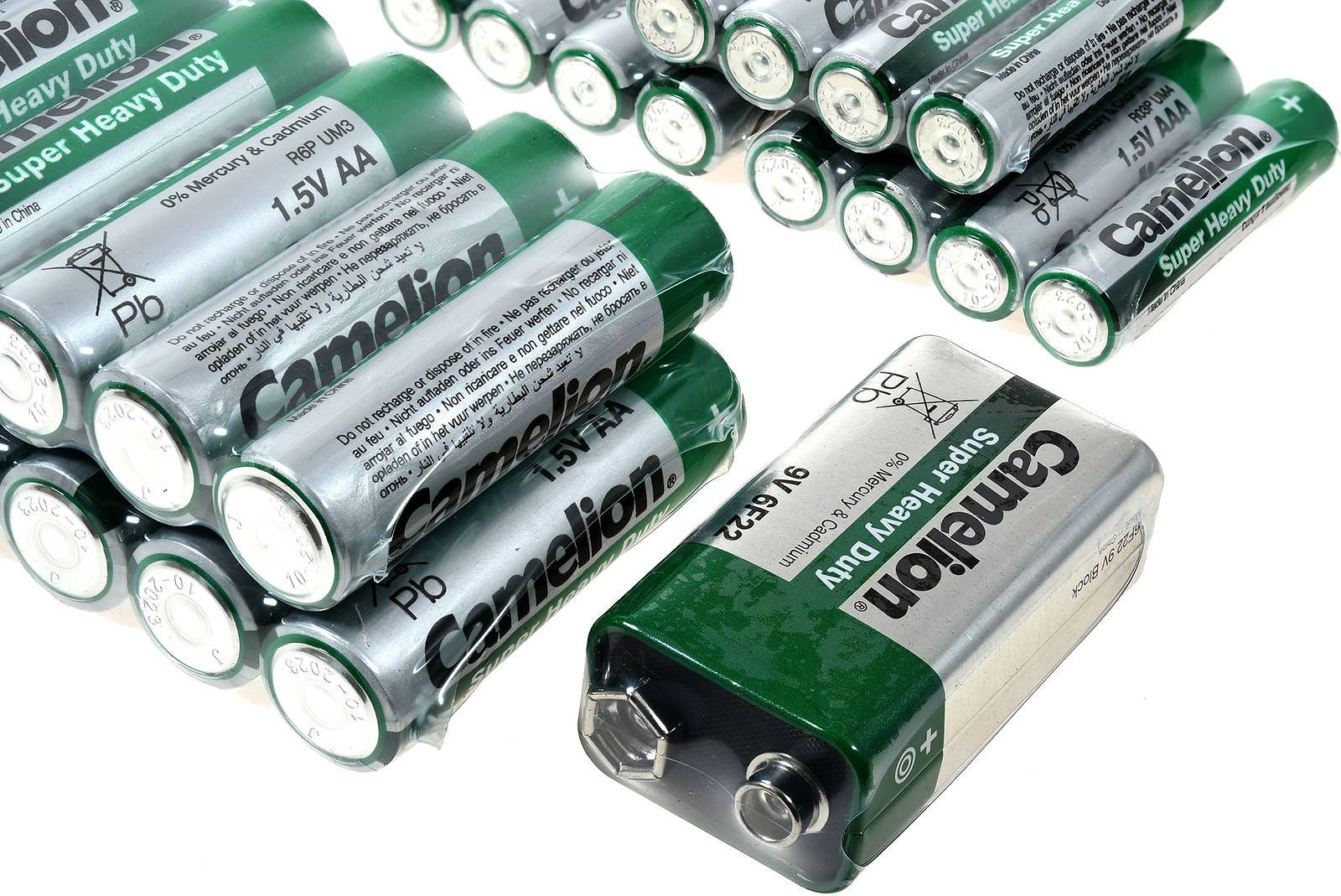 Camelion Batterien Spar-Set-Box 25tlg. (12xAA, 12xAAA, 1x9V), 1,5V & 9V, Alkaline