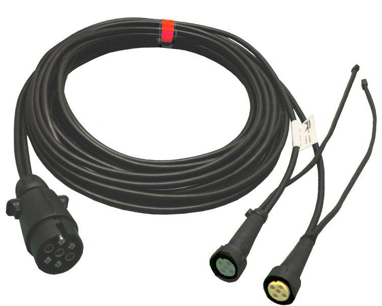 Aspöck Anhängerkabel 7,5m + Abgang. 7pol. Stecker Kabelbaum 58-1098-217