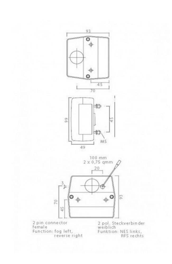 Aspöck Minipoint Anhänger Rückleuchte Rücklicht Tüllenanschluss