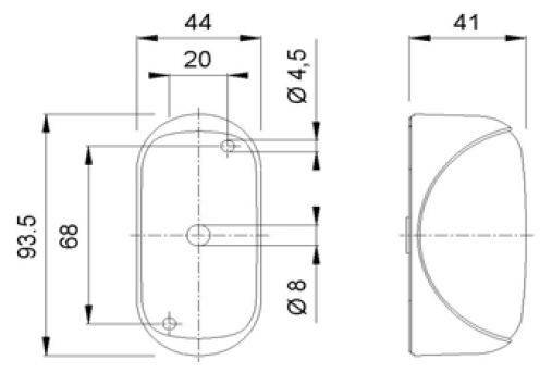 2 x Begrenzungsleuchte Umrissleuchte Seitenmarkierungsleuchte Jokon