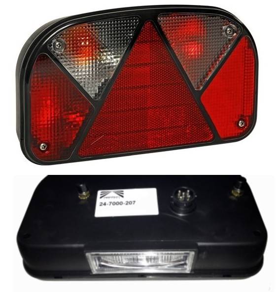 Aspöck Multipoint 2 Leuchte links - Sonderversion Kennzeichenleuchte UNTEN