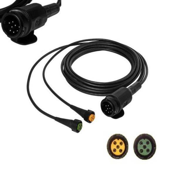 Aspöck - Anhängerkabel 4m - 13-polig Stecker - Kabelbaum + 10 x Kabelschellen