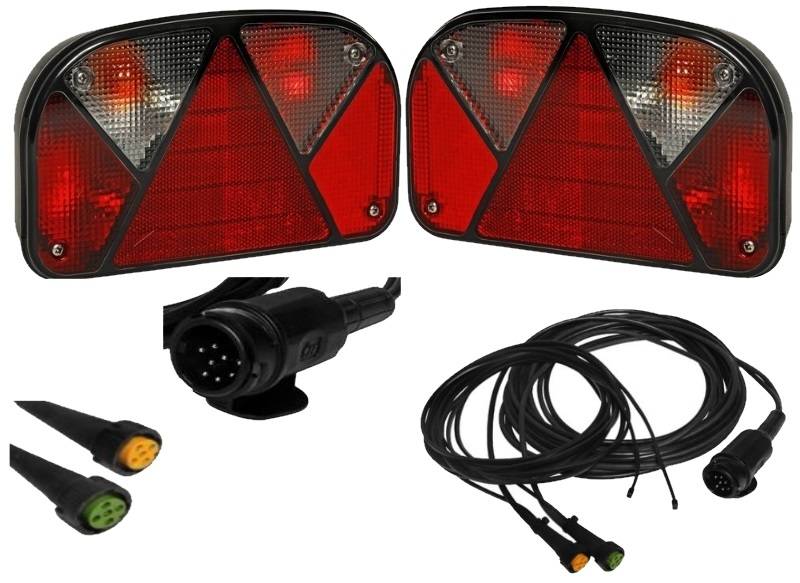 Aspöck Multipoint 2 - Leuchten Set - 13polig - Hauptkabel 9 Meter mit 2 x 0,2m DC Abgang