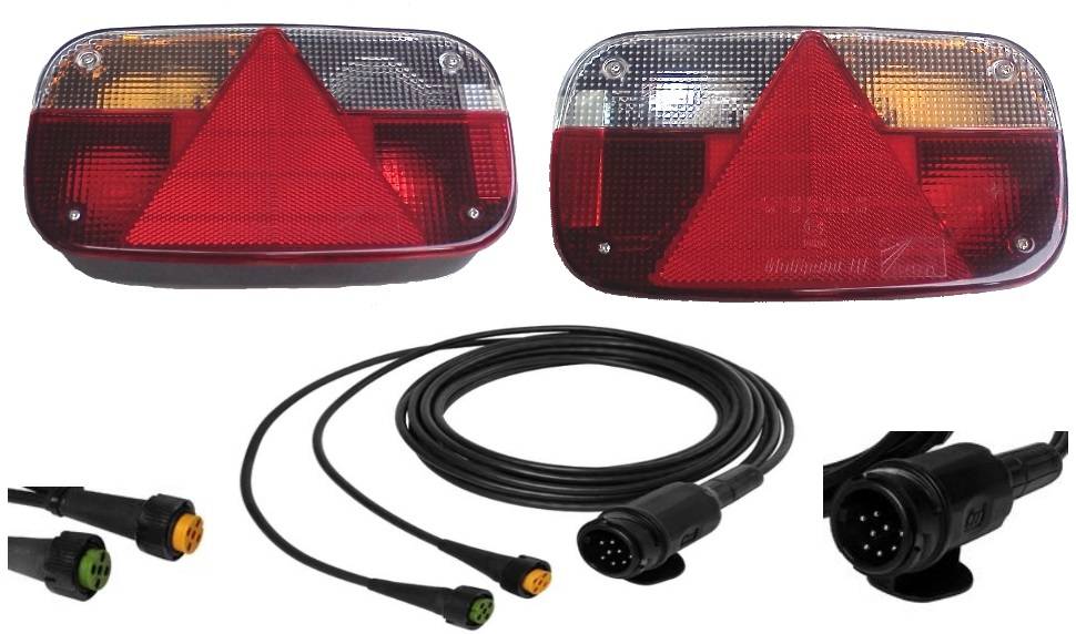 Aspöck Multipoint 3 - Leuchten Set - 13polig - Hauptkabel 6,1m