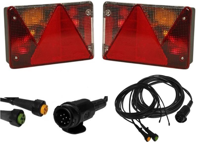 Aspöck Multipoint 4 - Leuchtenset - 13polig - Hauptkabel 5 Meter mit 2 x 3,0 DC Abgang