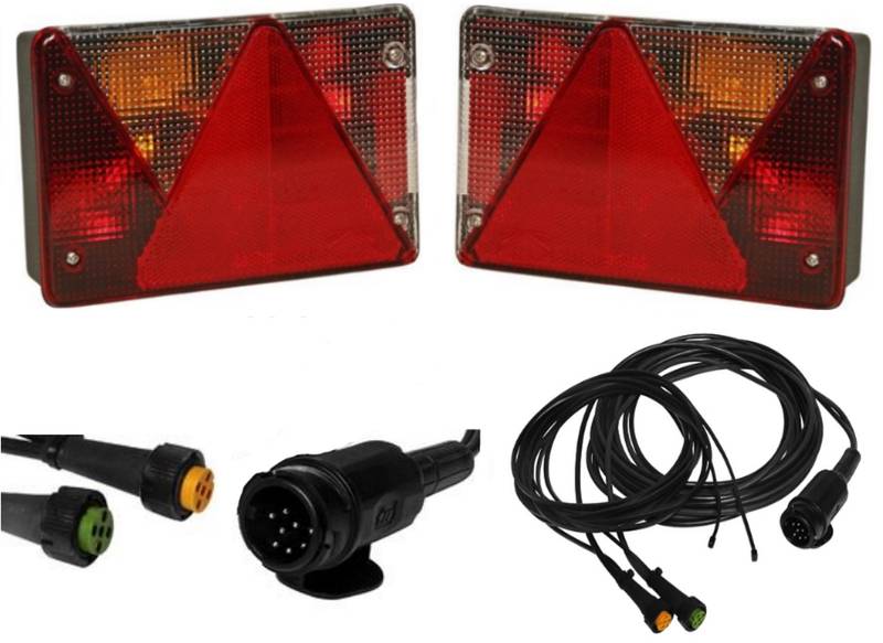 Aspöck Multipoint 4 - Leuchten Set - 13polig - Hauptkabel 9 Meter mit 2 x 0,2 m DC Abgang