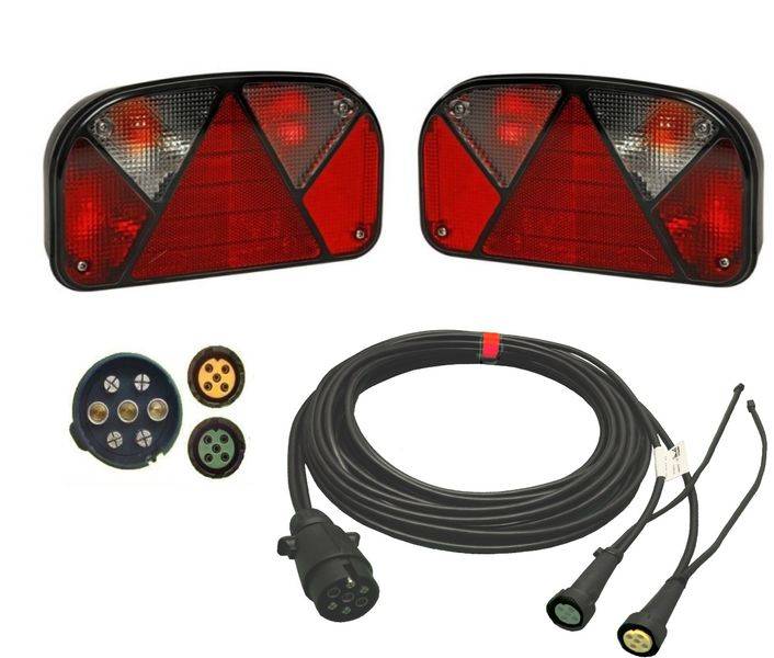 Aspöck Multipoint 2 - Leuchten Set - 7 polig -Hauptkabellänge 5 Meter mit Abgang